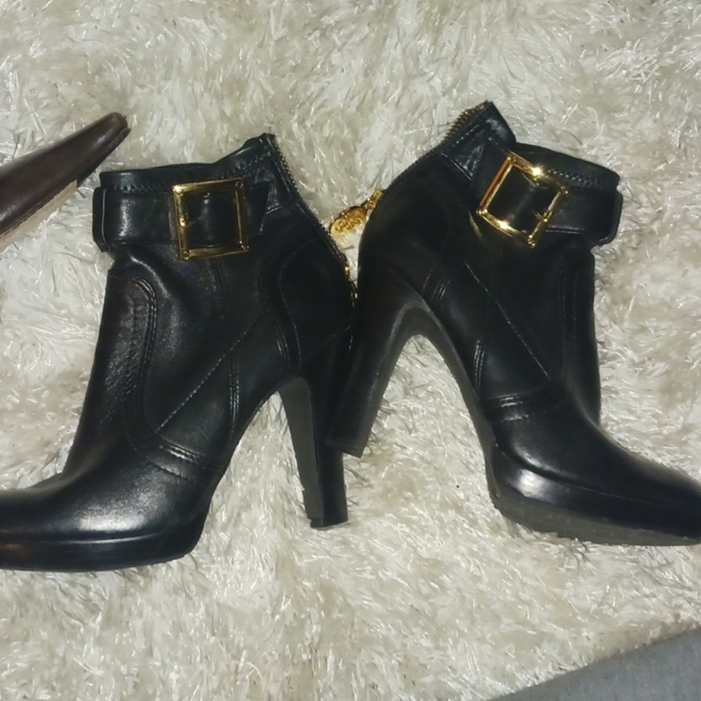 Tory Burch melrose logo black ankle boots